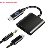 HiMusic 2 in 1 USB Type C Male to 3.5mm Female Stereo Earphone Converter Dongle and Charging Adapter Compatible with Google Pixel 3/3 XL/2/2 XL and More, Black