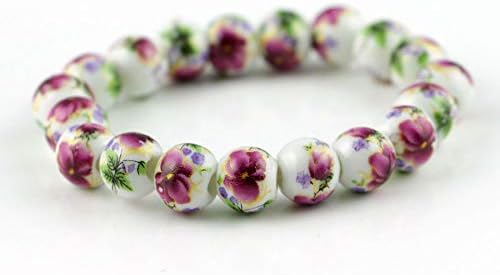 wangzz Chinese Fashion Classic Rose Sun Flower Vintage Handmake Trendy Round Strand Bracelets Bead Bracelet Accessories Souvenir Gift
