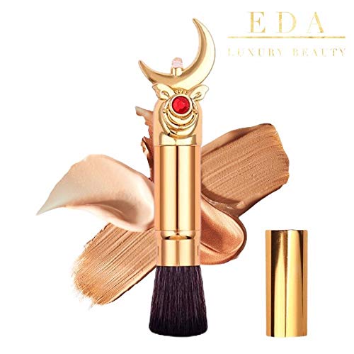 EDA LUXURY BEAUTY ROYAL MOON GOLD EXCLUSIVE MAKEUP BRUSH WITH COVER Flawless Flat Top Design Perfect Blending Blush Foundation Bronzer Contour Highlighter Powder Best Retractable Kabuki Brush Vegan 7 EDA LUXURY BEAUTY ROYAL MOON GOLD EXCLUSIVE MAKEUP BRUSH WITH COVER Flawless Flat Top Design Perfect Blending Blush Foundation Bronzer Contour Highlighter Powder Best Retractable Kabuki Brush Vegan
