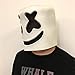 DJ LED Mask - Music Festival Party Light Up Mask Cosplay Costume - Carnaval Halloween Disco Headgear Prop Latex Full Head Hat - Carnival DJ Helmet White