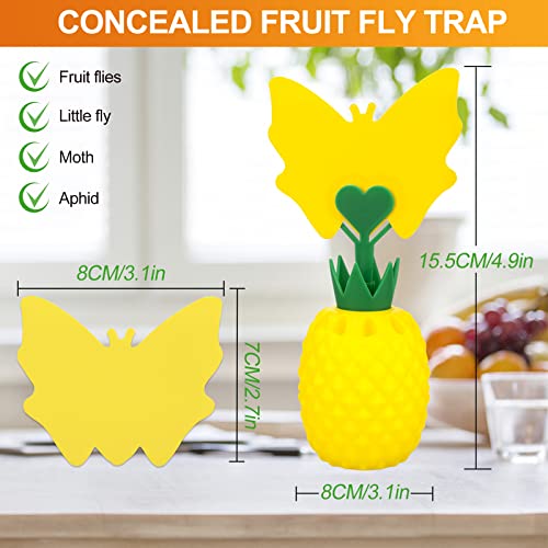 Heyouou Fruit Fly Traps with Sticky Pads, Fruit Flies Gnat Killer for