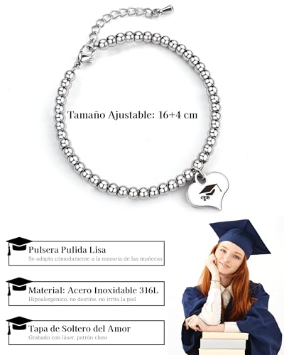 SUNSH Gifts for Graduation, Gifts for Women, Graduation Bracelet Ladies, Graduation Bracelet Women, Graduation/Christmas/Adult/Encouragement Gift for Daughter/Sister/Granddaughter