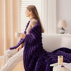 NEWCOSPLAY Super Soft Twin Blanket Purple Premium