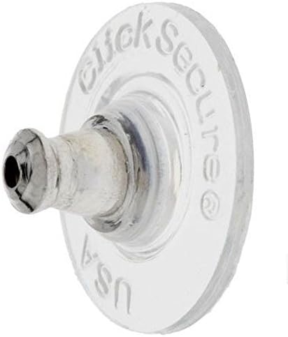 ClickSecure 925 Sterling Silver Earring Backs with Disk