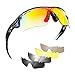 Polarized Sports Glasses Bike Sunglasses for Men Women Youth Cycling Running Driving Fishing Golf Baseball with 5 Interchangeable Lenses