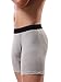 IKINGSKY Mens's Cotton Pouch Trunks Sexy Bulge Long Leg Boxer Underwear (X-Large, Gray)