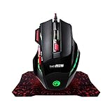 Marvo M-315 USB Ergonomic Wired 7D Gaming Mouse and Mouse Pad, 3-Colors LED Light Mouse For PC/Laptop/Computer