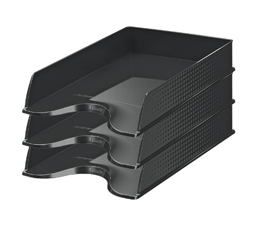 Esselte - Fusion - Set of 10 Letter Trays opaque black