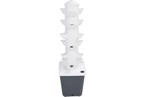 AUNMAS Hydroponics Tower Kit, Hydroponic Growing System with 10L Water Tank for Home Balcony, 18 Hole Space Saving (US Plug)