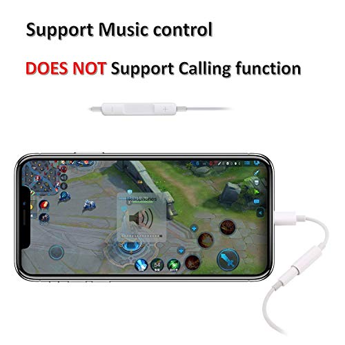 image for JOVERS [2 Pack] Lighting to 3.5mm Headphones/Earbuds Jack Adapter Aux 