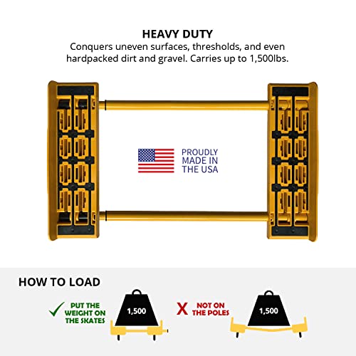 Rhino Cart All Terrain Mover All Terrain Moving Dolly for Heavy Appliance, Furniture, and