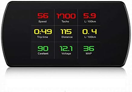 VJOYCAR Car HUD Head Up Display, Automotive On-Board Computer GPS Speedometer + OBD2 Gauge, with Digital Speed Engine RPM Coolant Temperature Fuel Consumption Odometer Faulty Code Alarm & Clearance VJOYCAR Car HUD Head Up Display, Automotive On-Board Computer GPS Speedometer + OBD2 Gauge, with Digital Speed Engine RPM Coolant Temperature Fuel Consumption Odometer Faulty Code Alarm & Clearance
