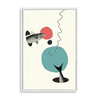 Framed Canvas Wall Art Abstract Colorful Canvas Prints Home Artwork Decoration for Living Room,Bedroom - 16x24 inches