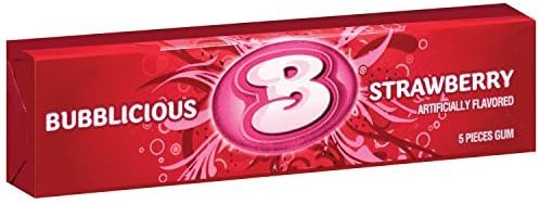 Bubblicious Strawberry 5 Piece Gum (18 x 40g packs) by Cadbury