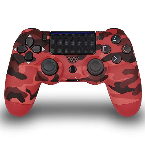 Wireless Controller for PS4 - TATECH Remote Joystick for Sony Playstation 4 Control with Dualshock and Charging Cable (Red Camouflage,2019 New Model