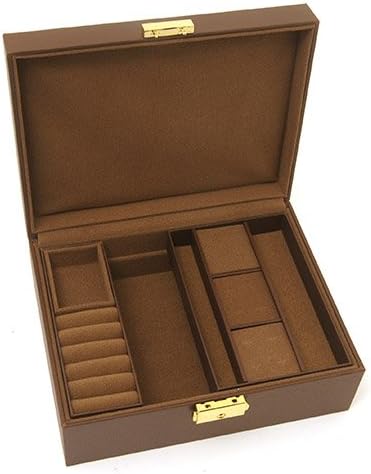 Amazon Co Jp ジュエリーボックス シックブラウン L 鍵付き アクセサリーケース ホーム キッチン
