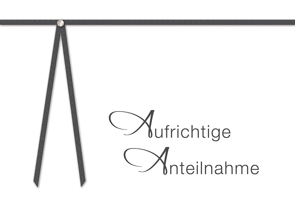 Perleberg Sympathy Card - Lifestyle Collection - Sympathy Cards with Envelope - Loving Sympathy Cards with Envelope - Thank You Cards Mourning - High-Quality Cards for Mourning in 11.6 x 16.6 cm