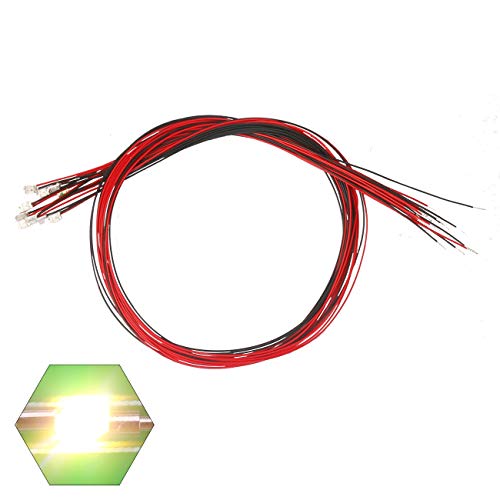 EDGELEC 20pcs Prewired 0603 Wram White SMD LED Light Emitting Diode DC 3V Micro Litz Length 7.8in. (20cm) Soldered Mini LED Lights for DIY Manual Model Toy Decoration