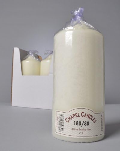 Caja de 4 velas de 8 cm x 18 cm de la capilla: Amazon.es: Hogar