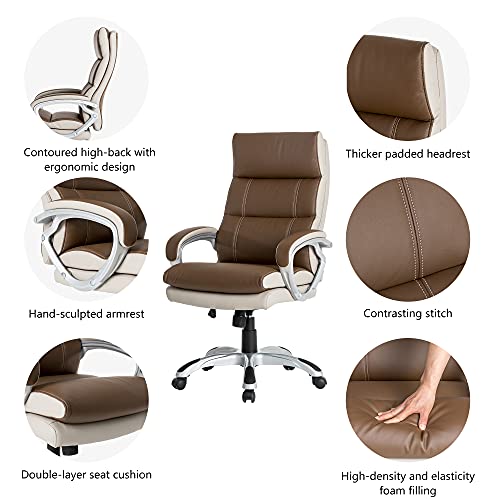 glitzhome Modern Ergonomic High Back Office Desk Chair Adjustable