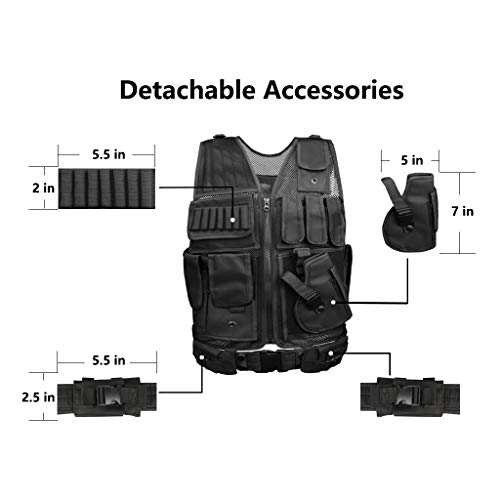 Tactical Vest for Men, Airsoft Vest Adult, Combat Training Vest