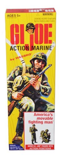 G.I. Joe Exclusive "Authentic 1964 Reproduction" 12 Inch Tall Soldier Figure - ACTION MARINE with Uniform, Hat Tag, Insignia and Field Manual