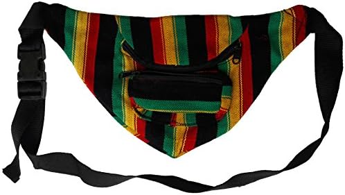 Rasta Woven Fanny Pack / Waist Bag (Rasta Stripes)