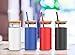 Tronco 20oz Glass Tumbler Straw Silicone Protective Sleeve Bamboo Lid - BPA Free (Blue Ice)