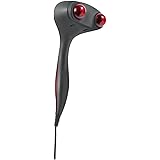 HoMedics Compact Percussion Handheld Heated Massager | Adjustable Intensity, Dual Pivoting Heads | 2 Sets Interchangeable Nod