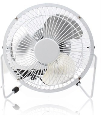 eGadget Metal Retro Desk Fan for PC, Laptop, Netbook, Apple Macbook, iMac (WHITE)