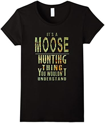 Womens Moose Hunting Shirt Accessories Gear Funny Bull Hunter XL Black