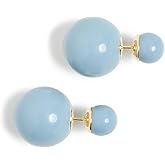SHASHI Women's Double Ball Earrings French Blue, Blue, One Size