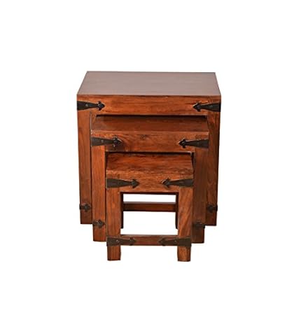 HomeTown Tudor Nesting Table (Brown)