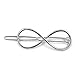 Adecco LLC 7pcs Minimalist Dainty Gold Silver Hollow Geometric Metal Hairpin Hair Clip Clamps,Circle, Triangle and Moon etc (silver)