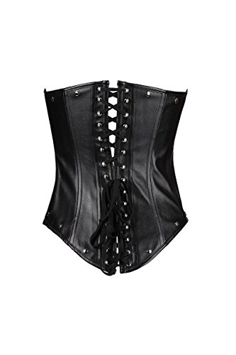 E-SHINE-CO-Womens-Lace-up-Pu-Leather-Bustier-Corset-Lingerie