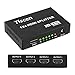 Tiscen 4K 1x4 HDMI Splitter (with Power Supply), 1 in 4 Out Port Powered V1.4b 4K@60Hz Video Converter with Full Ultra HD 1080P, 4Kx2K and 3D Resolutions (1 Input to 4 Outputs)