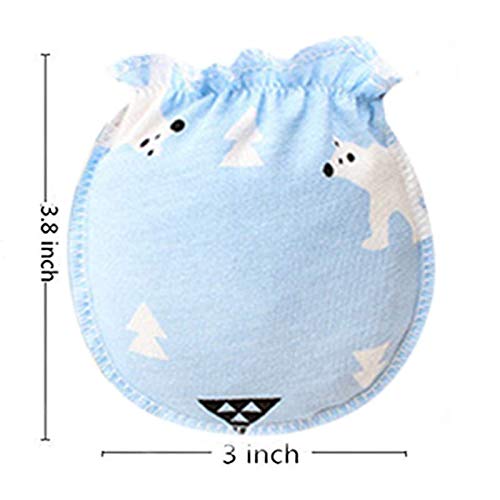 Adeimoo Baby Cotton Gloves Newborn Infant Toddler No Scratch Mittens (6 pair D)