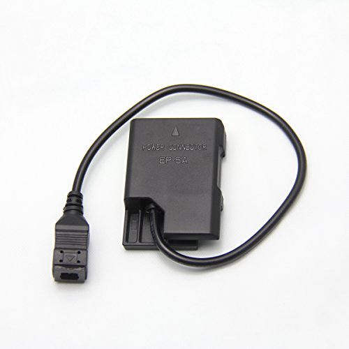 Glorich EP-5A Replacement Power Supply Connector DC Coupler Dummy Battery to Replace Nikon EP-5A for EH-5 EH-5A EH-5B AC Adapter, Compatible with Nikon P7800, D3100, D3400, D5100, D5600 DSLR Cameras