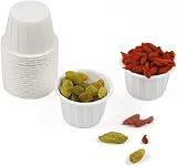 HOT BARGAINS 1oz Paper Souffle Cups White 1000 Pack Waxed Condiment Cups view 4
