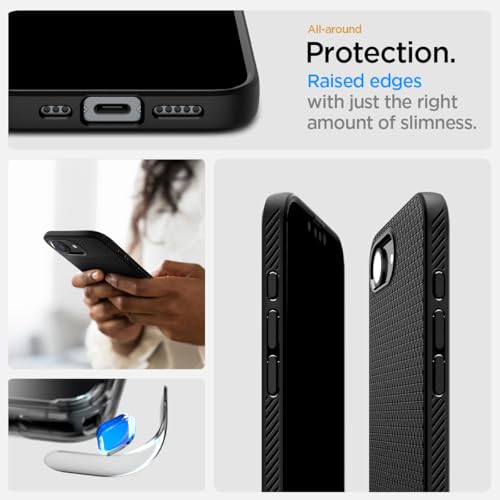 Spigen Liquid Air designed for iPhone 17e case (2026) / iPhone 16e cover - Matte Black | Military-Grade Protection