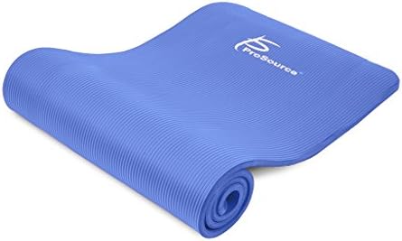 Prosource Premium 1/2-Inch Extra Thick 71-Inch Long High Density Exercise Yoga Mat with Comfort Foam and Carrying Straps