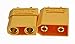 Jrelecs XT90 Battery Connector Set for RC Lipo Battery Motor 5 Pairs Yellow ,5 Male Connectors + 5 Female Connectors