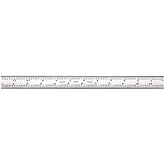 Starrett Square Blade Only, 12" Length | For Combination Squares, Sets and Bevel Protractors, Ideal for Woodworking and Metalworking, Satin Chrome Finish, CB12-4R