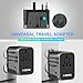 KIYA Travel Adapter Plug, with auto 5.6A max USB, International Power Adapter with 4 USB & 1 Type-C for Euro, AU, UK, USA - 160 Countries with Type C A G I A/C, Travel Accessories (Grey)