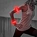 Higo LED Armband, Glow in The Dark Party Favor Led Slap Bracelets, Sports Safety Light Up Wristband for Running, Jogging, Cycling, or Walking(Red 35cm)
