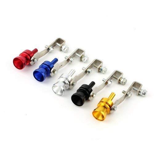 1pc Universal Car Silver Turbo BOV Sound Whistle Simulator Pipe Exhaust Muffler New (Silver) - Thumbnail 4