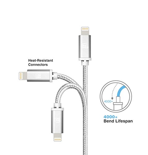 iPhone Charger Lightning Cable - [MFi Certified] Durable Braided Apple Lightning USB Cord for latest iOS including iPhone X/8/8Plus/ 7/7Plus/IPad Pro - Thumbnail 4