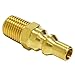 Propane Brass Quick Connect Fitting Adapter- Full Flow Male Plug x 1/4