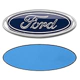 FORD 7 Inch Front Grille Tailgate Emblem, 3D Oval 3M Double Side Adhesive Tape Sticker Badge for Ford Escape Excursion Expedition Freestyle F-150 F-250 F350 (Blue)