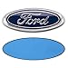 FORD 7 Inch Front Grille Tailgate Emblem, 3D Oval 3M Double Side Adhesive Tape Sticker Badge for Ford Escape Excursion Expedition Freestyle F-150 F-250 F350 (Blue)